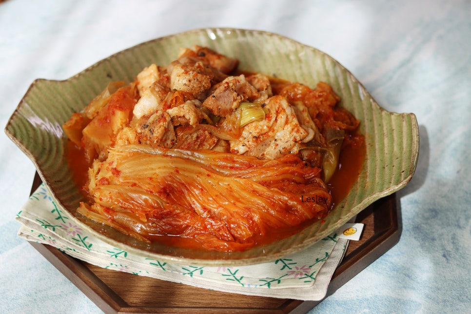 한채영 밥솥 김치찜 레시피 삼겹살 김치찜 만들기