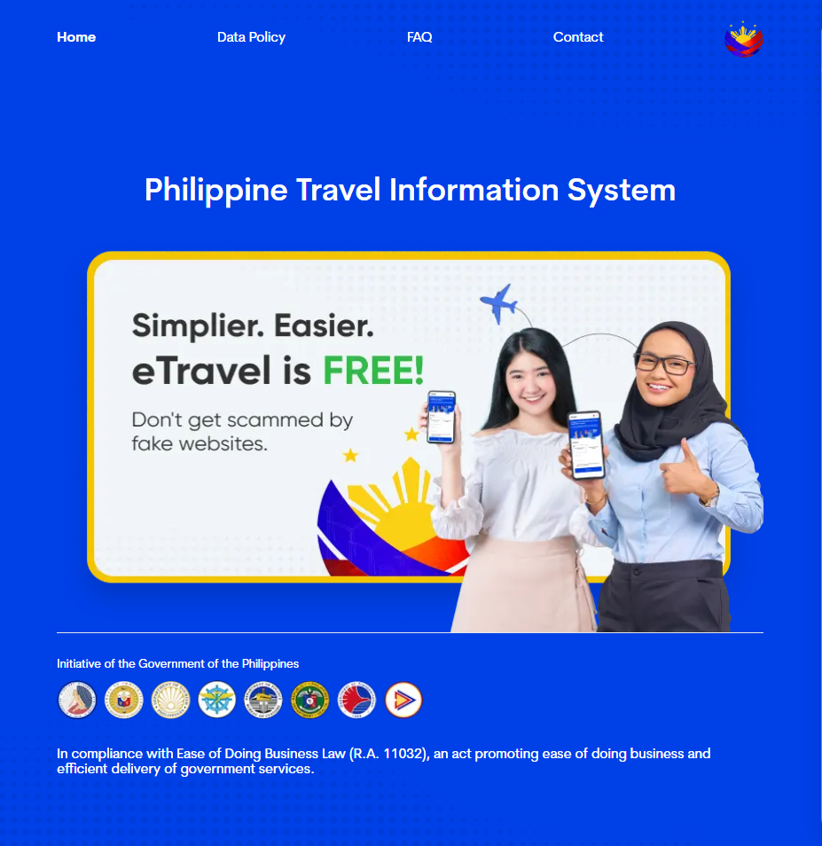 세부여행을 위한 필리핀 입국신고서 이트래블 eTravel 작성 방법 신버전 업데이트