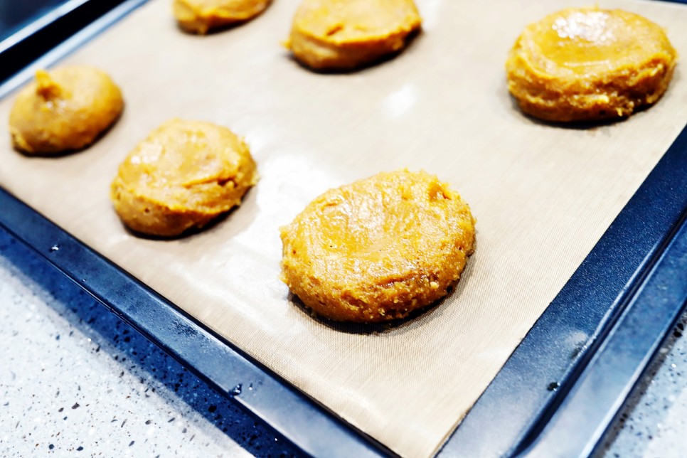 땅콩버터 쿠키 만들기 노밀가루 초보 홈베이킹 수제 과자 만들기
