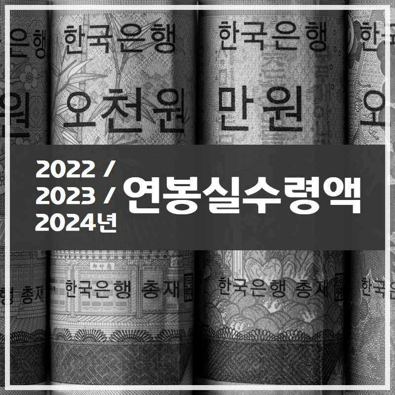 2024년 연봉 실수령액 연봉계산기 2022 2023 비교