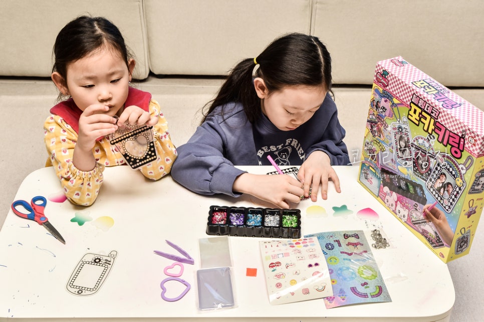 초등여아장난감 핑크아미 블랑데코포카키링으로 포토카드만들기 후기