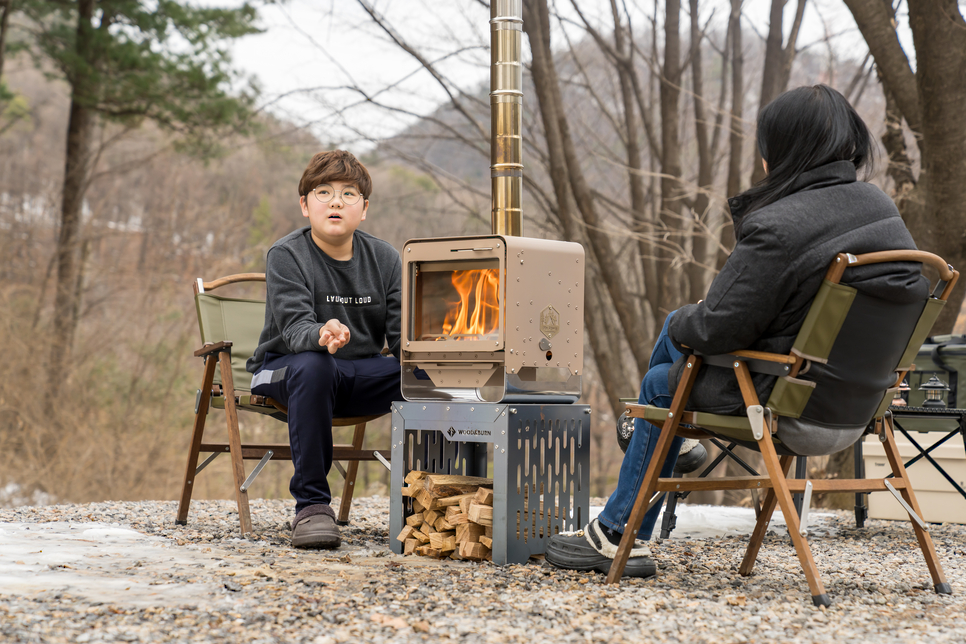 캠핑 화목난로 캠핑용 우드앤번 마이스토브 탄색 감성 캠핑용품 추천