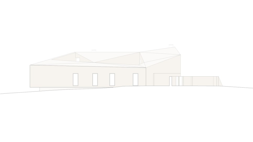 디자인 주택! 비정형 완경사 지붕을 가진 중정주택, Valley House by Volume Architecture Lisbon Studio