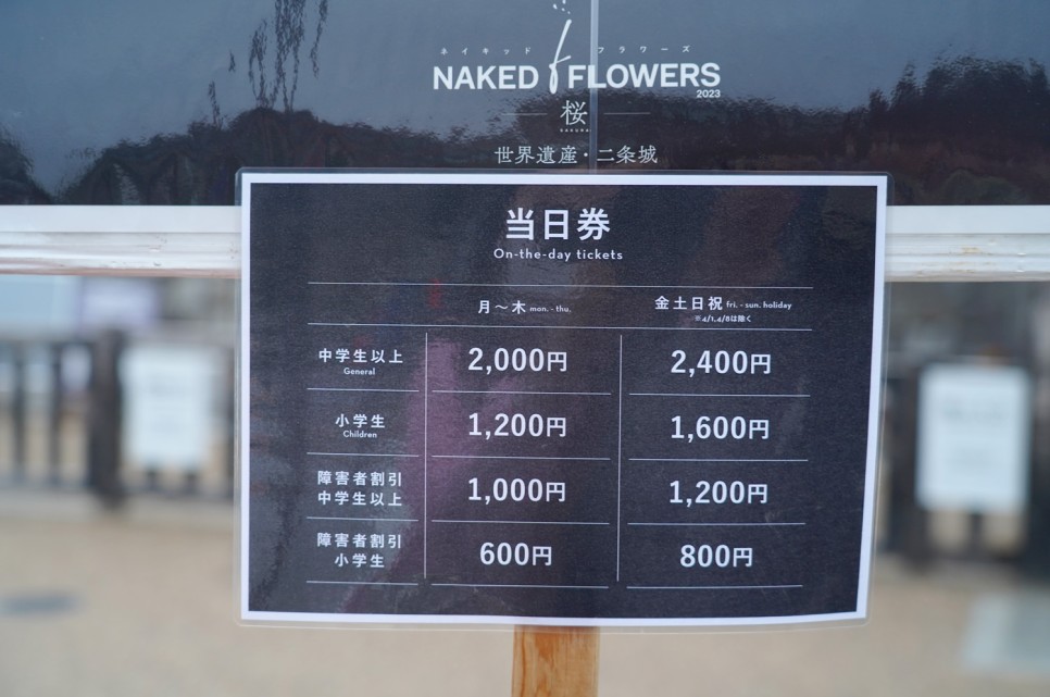 2024 일본 벚꽃 축제 교토 가볼만한 곳 니조성 입장권