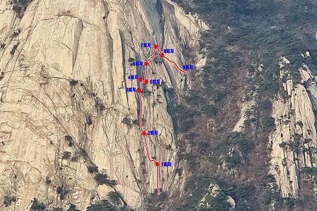 24년 장비릿지 7차 기초교육, 북한산 노적봉 남벽릿지(1~3p) & 경원대길(1~3p) 멀티등반
