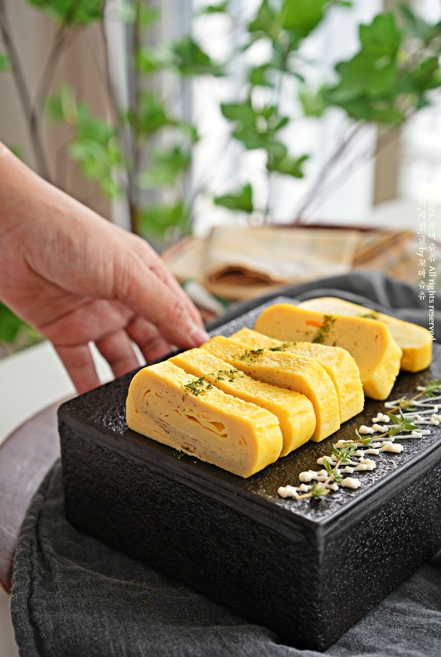 일본식 계란말이 만드는법 후라이팬 계란말이 레시피 간단한 계란요리 쯔유 요리