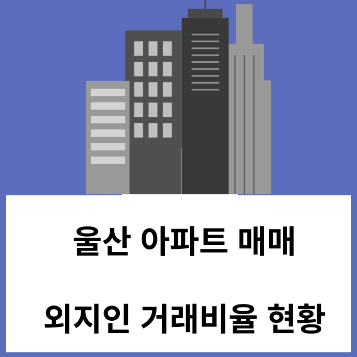 울산 아파트 외지인 매매 거래비율 현황 : '24년 1월 기준