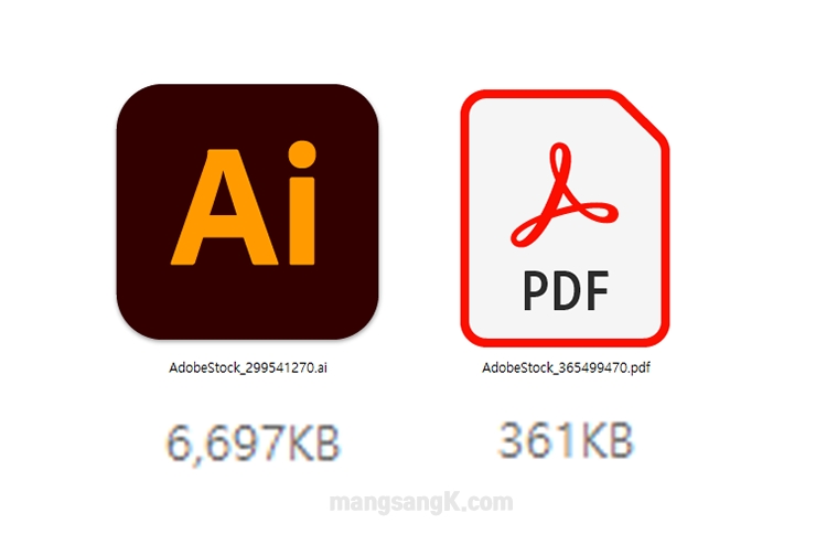 일러스트 Ai PDF 파일 변환 용량 줄이기 Illustrator 애크로뱃으로 하는 방법
