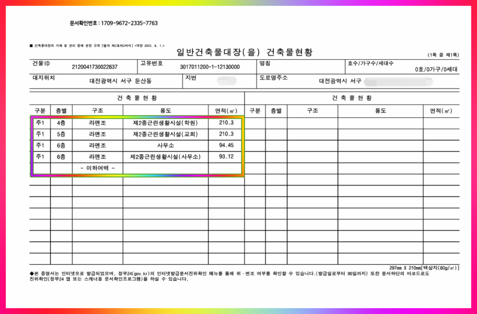 실투자금 7억8천, 전층 학원 장기 임대 완료, 대전 시청 인근 꼬마빌딩 매매