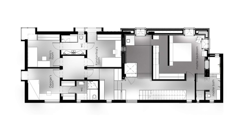 옛것과 새것! 컬러와 흑백! 대비를 수단으로 실현한 꿈의 집, Dream House by Kipseli Architects