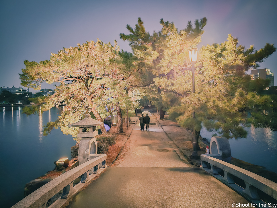 일본 후쿠오카 오호리 공원 여행 스타벅스 카페 & 산책로