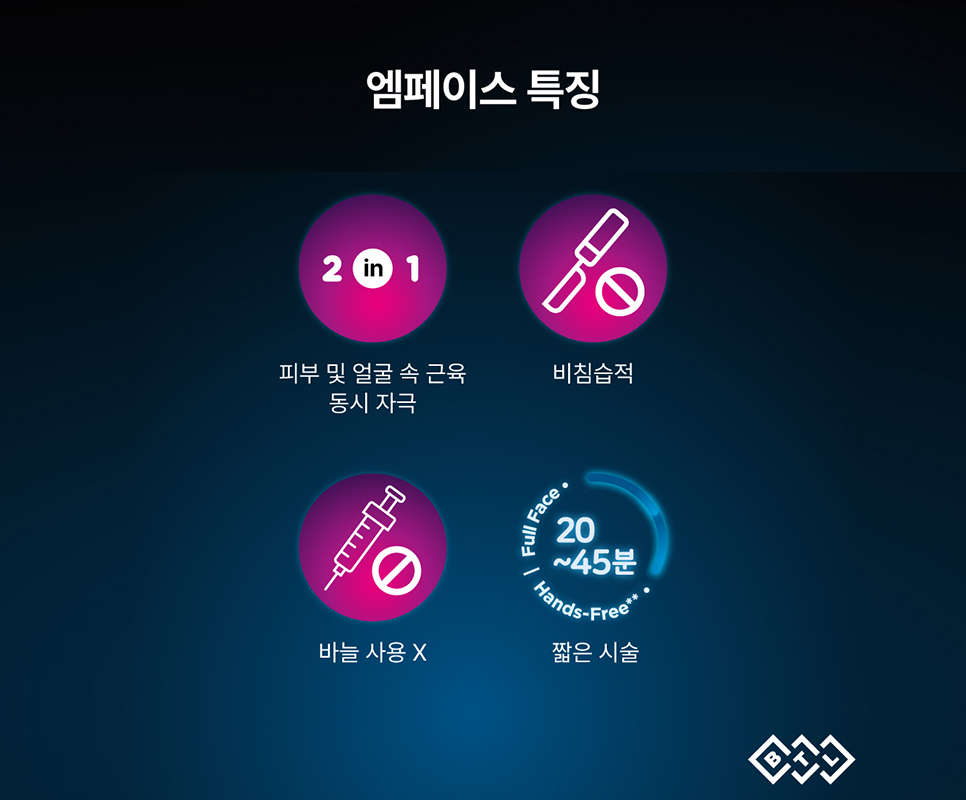 리프팅 얼굴 주름 개선을 위한 엠페이스