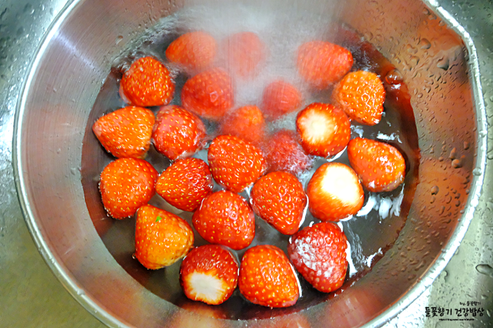 수제 딸기청 만들기 유통기한 딸기라떼 만들기 레시피