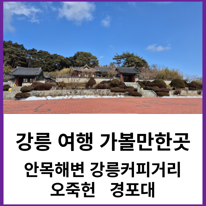 강릉 가볼만한곳 - 안목해변 커피거리 오죽헌 경포대 여행