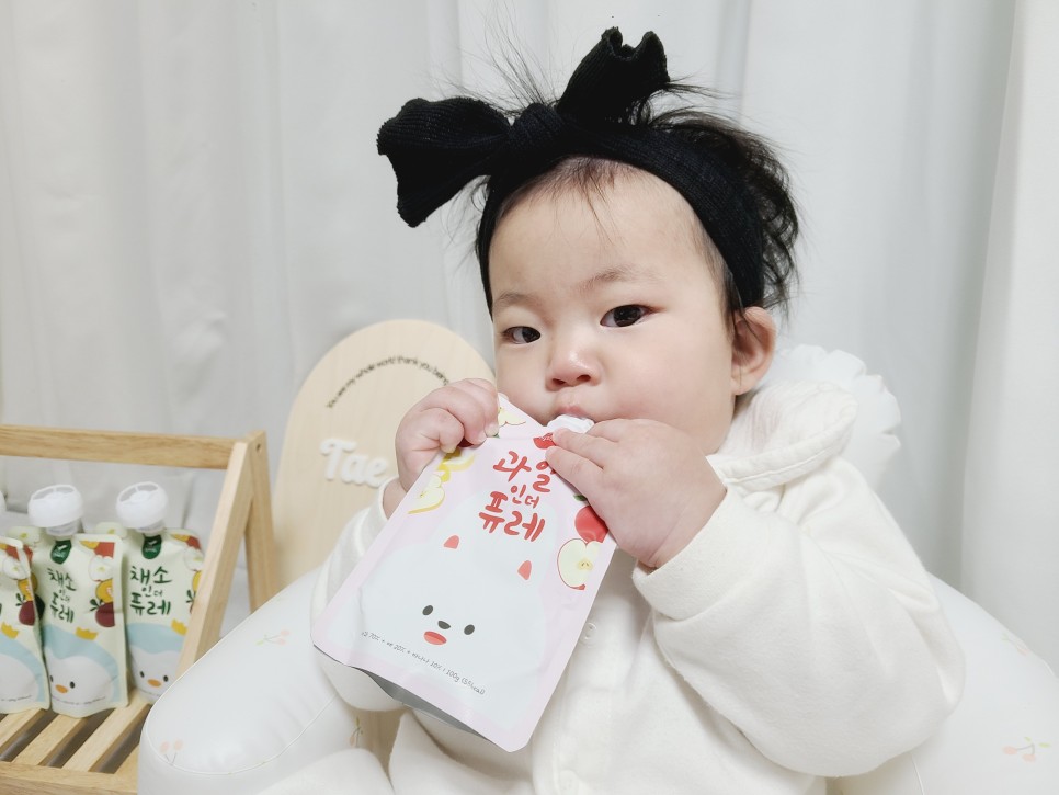아기퓨레 사과 단호박 과일 채소 퓨레 5개월 6개월 7개월 아기간식 리틀스푼