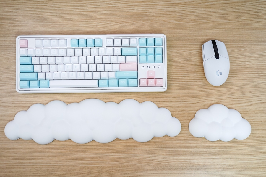 키보드 손목받침대 팜레스트 비컴피 구름 디자인 마우스 쿠션