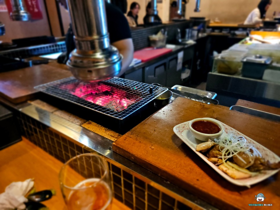 압구정역 술집 로바타탄요에서 일본식 화로구이 로바다야끼 먹으며 시원한 맥주 한잔