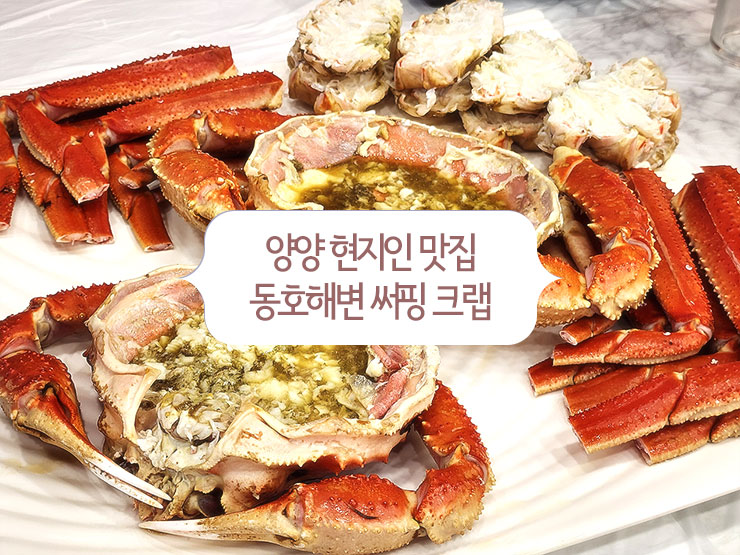양양 현지인 맛집 동호해변 써핑 크랩