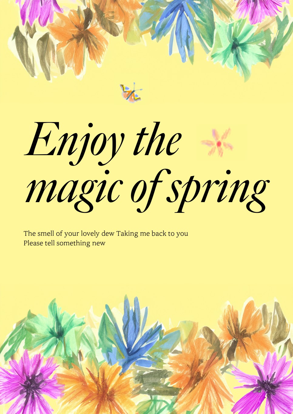 포토샵 AI 명령어로 홍보 포스터 만들기 (꽃, 봄 이미지 활용)