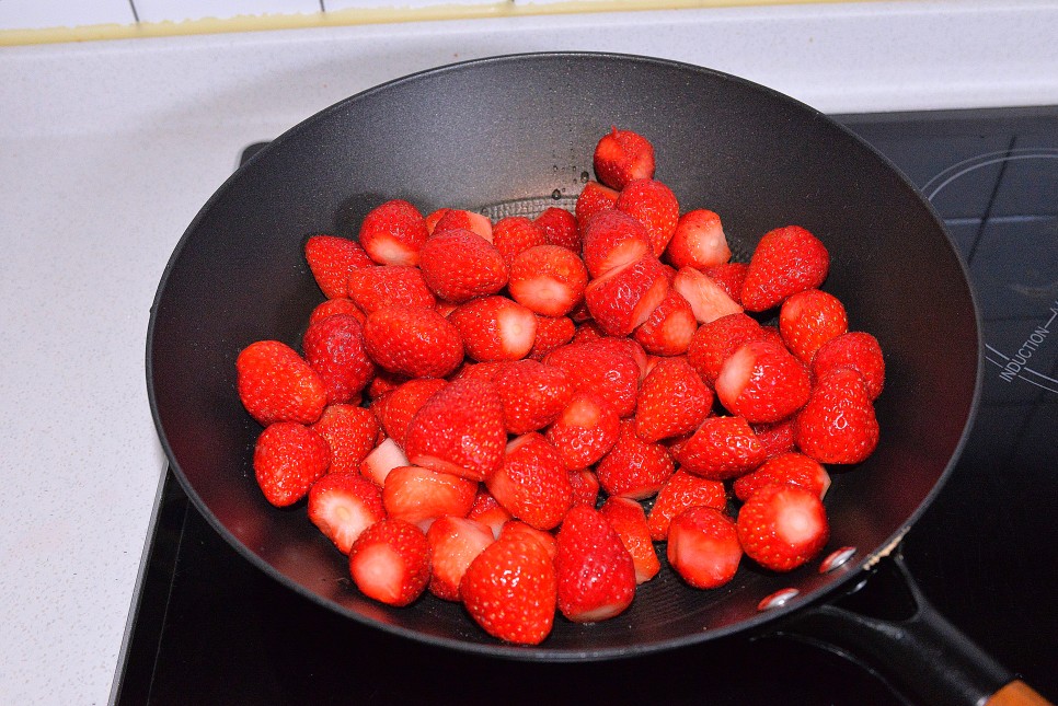 딸기잼 만드는법 저당 생딸기쨈 만들기 레몬청 딸기쨈 농도 딸기요리
