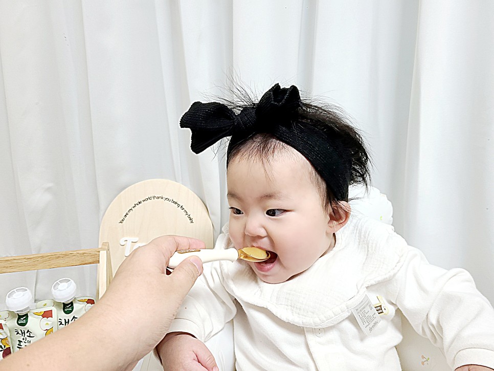 아기퓨레 사과 단호박 과일 채소 퓨레 5개월 6개월 7개월 아기간식 리틀스푼