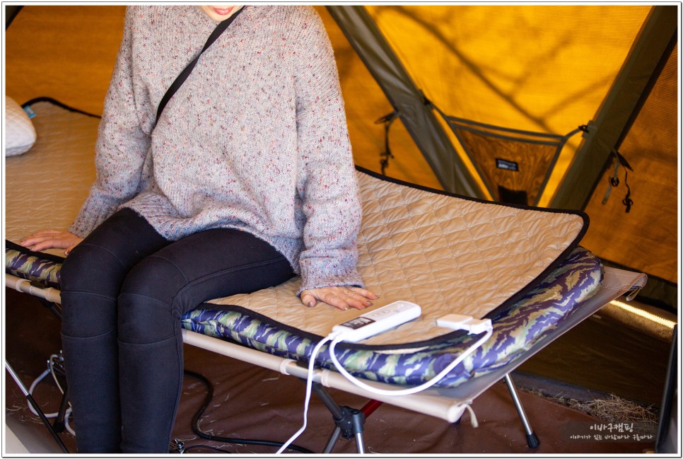1인용 전기장판 트루버 캠핑전기매트 야전침대 및 차박캠핑 추천