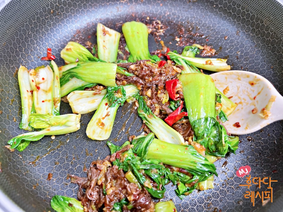 청경채 굴소스볶음 소고기 청경채볶음 중국식 청경채 요리