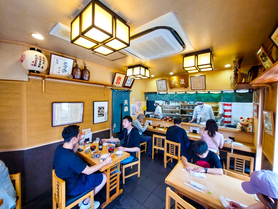 도쿄 아사쿠사 맛집 텐토우 일본 튀김덮밥 텐동 에비동