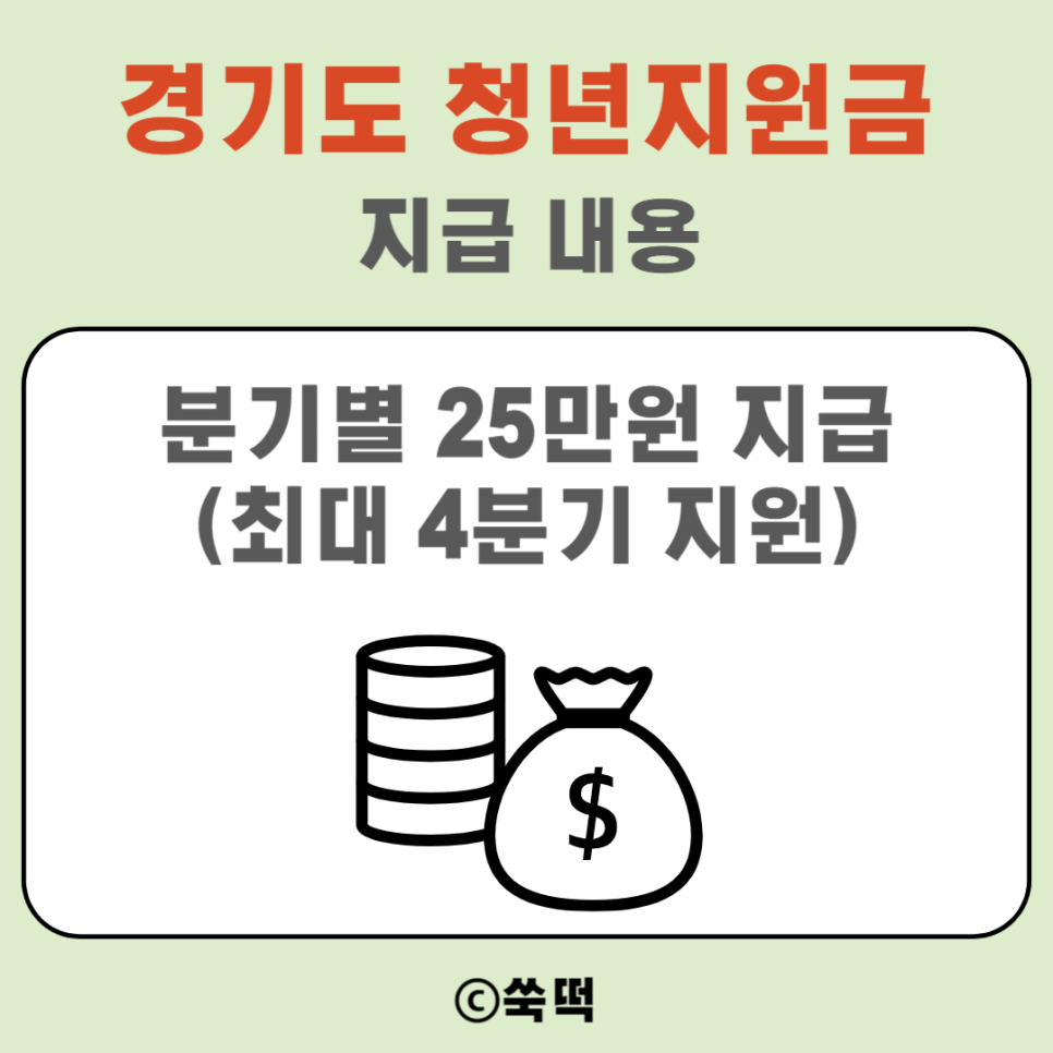 2024 경기도 청년지원금 신청 지급일 총정리
