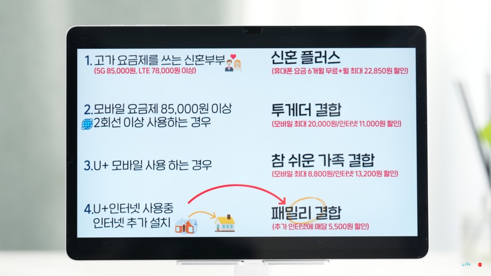 LG SK KT 인터넷 설치 비용 신규가입 TV 결합상품 가격 비교