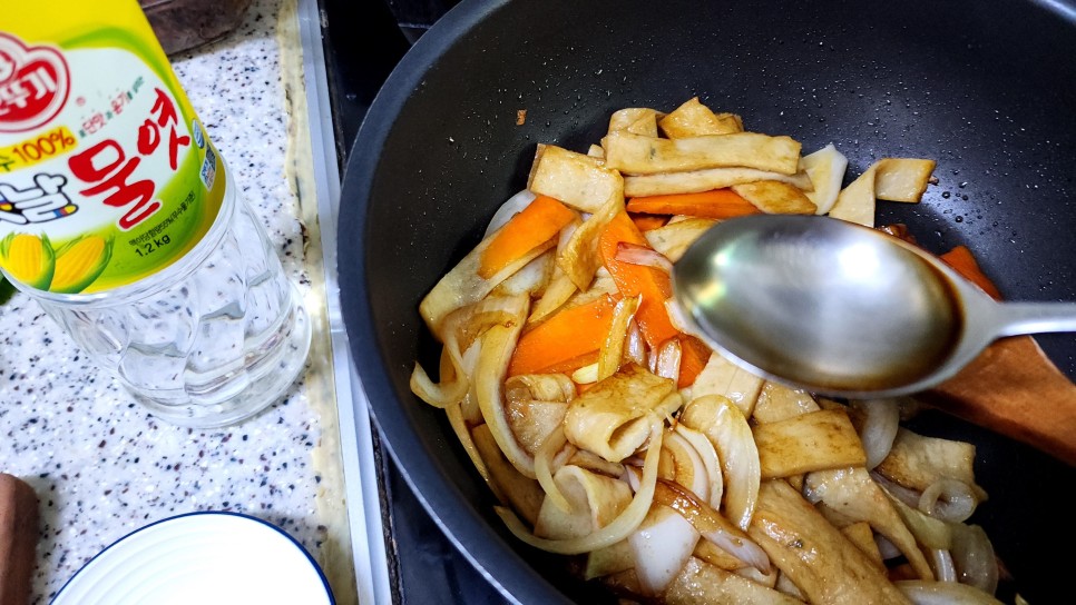 간단한 반찬 간장 어묵볶음 만드는법 저녁반찬 오뎅볶음 레시피 사각어묵요리