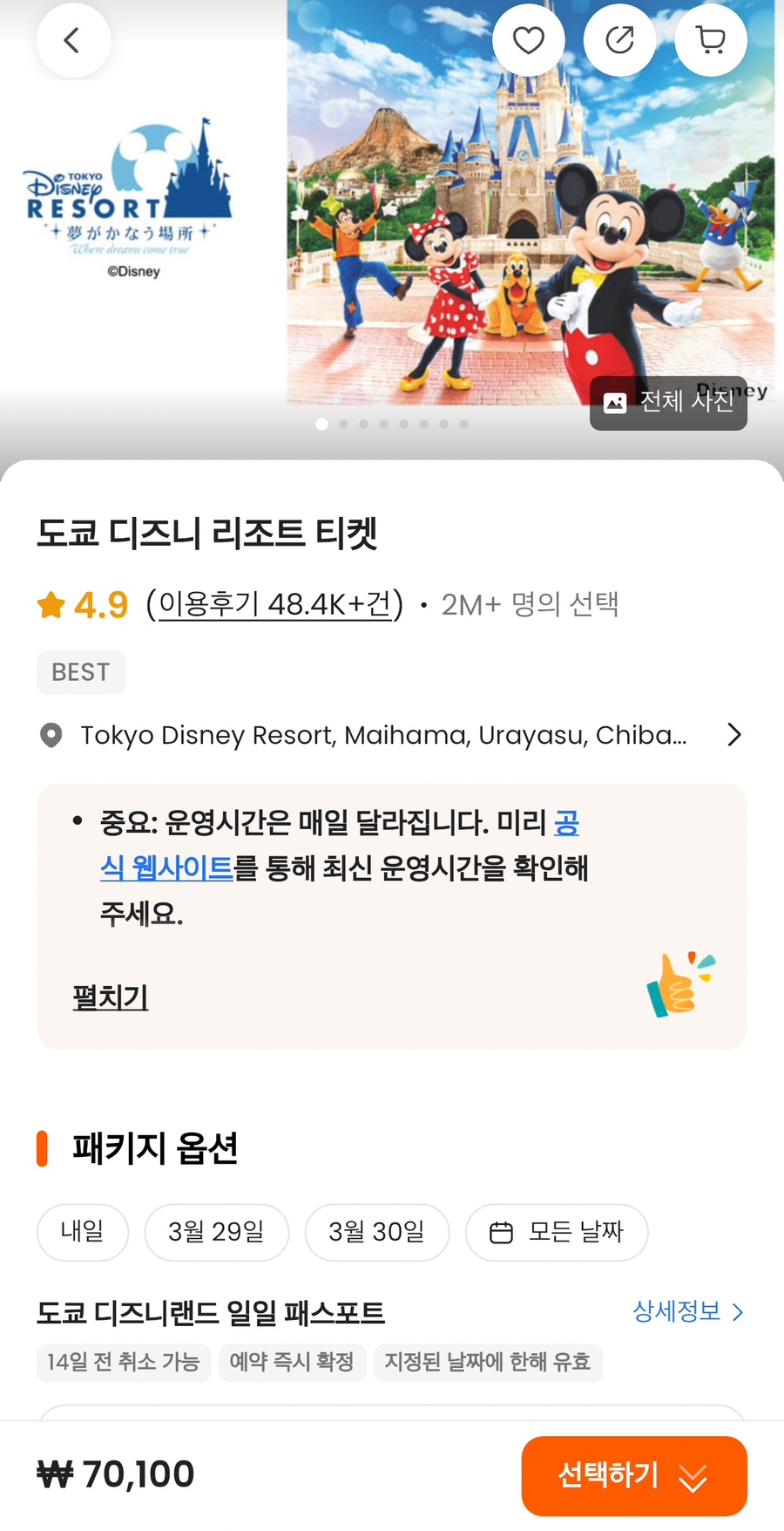 일본 도쿄 디즈니랜드 티켓 입장료 예약 DPA가격 페레이드 관람 꿀팁