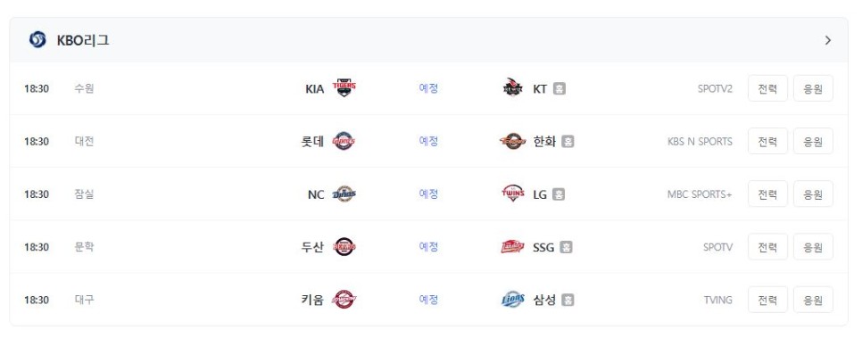 2024.3.31 kbo 순위, 다음 일정