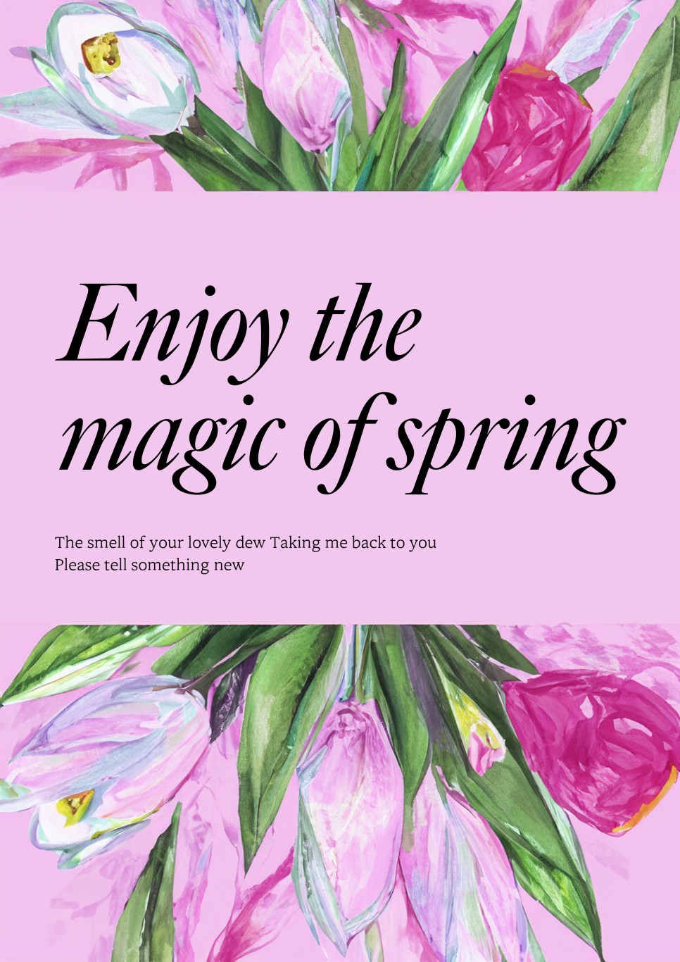 포토샵 AI 명령어로 홍보 포스터 만들기 (꽃, 봄 이미지 활용)