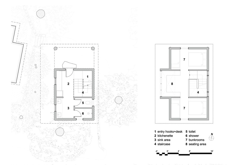 많은 이야기가 담긴, 17평 8~11인용 숙소, Guemes Island Bunkhouse by SHED Architecture & Design