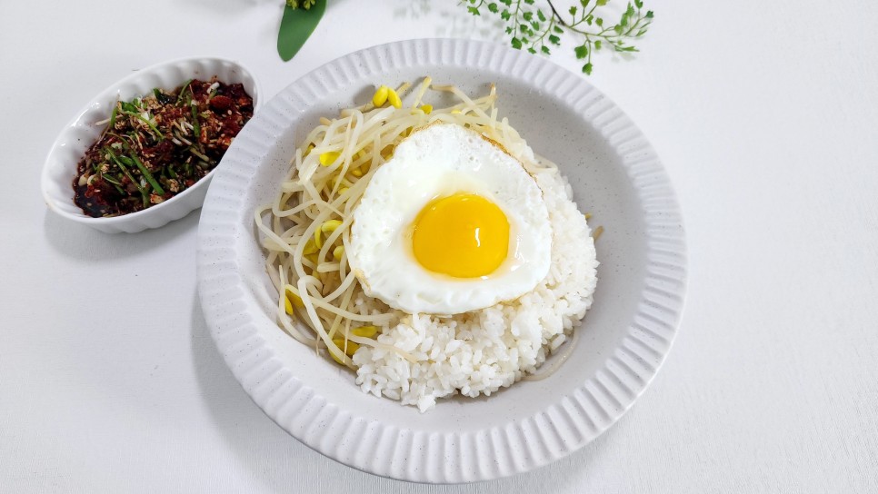 한그릇음식 전기밥솥 콩나물밥 만드는법 달래 간장 콩나물밥 양념장 만들기