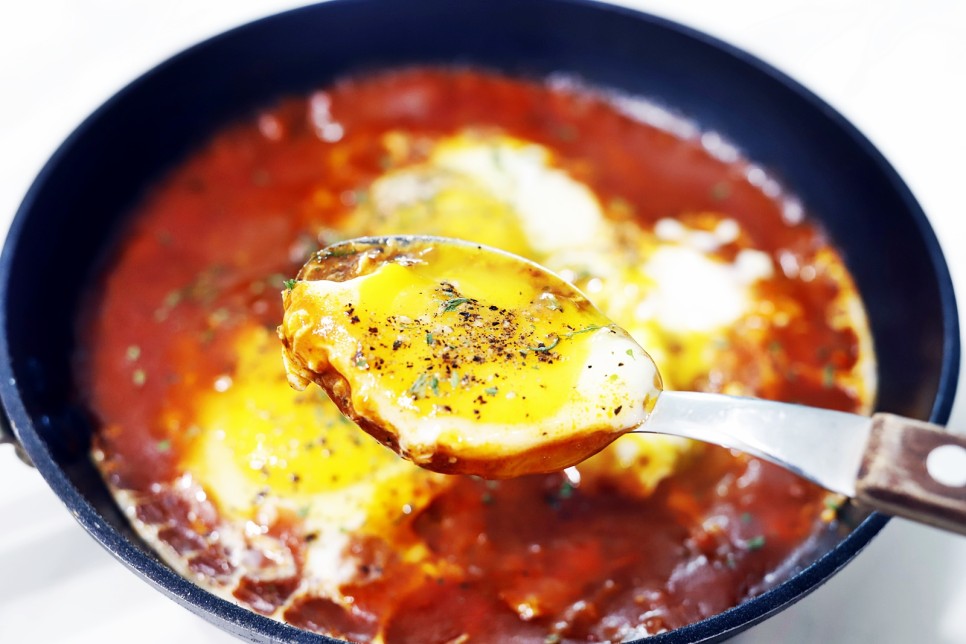 초간단 에그인헬 만들기 레시피 토마토소스 계란 요리