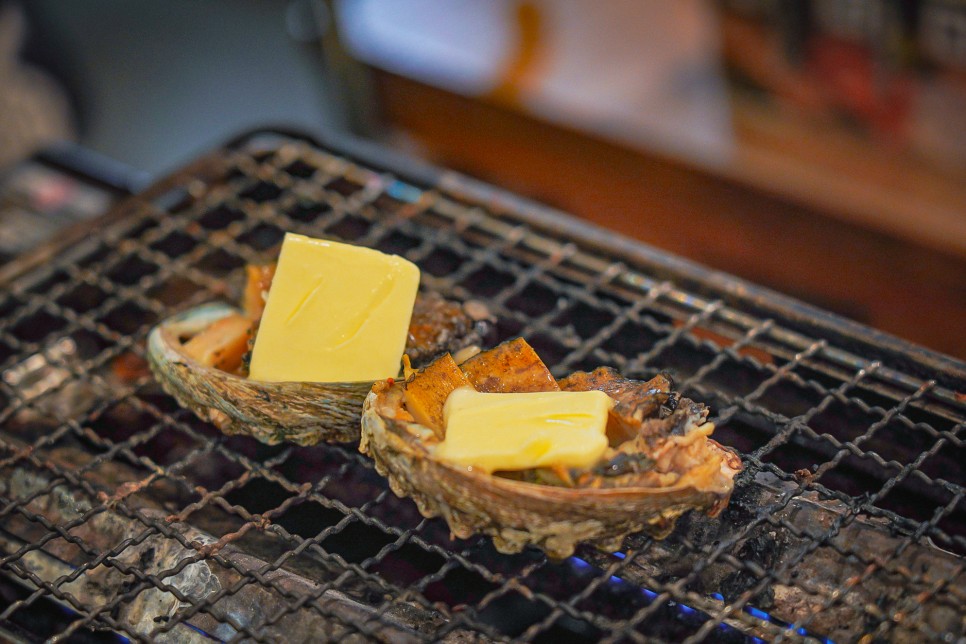 오사카 우메다 맛집 이자카야 이소마루수이산 예약 회 해물 조개구이 밥도둑 게장밥 세트