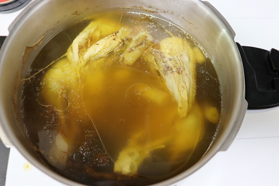 닭곰탕 만들기 압력솥 닭백숙 끓이는법 닭곰탕 다대기 레시피 재료