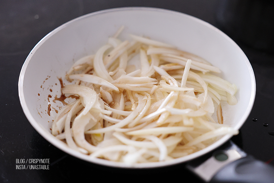 발사믹 양파볶음 사과 샌드위치 만들기 맛난 요리 브런치 만들기