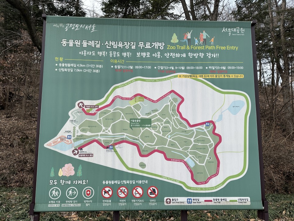 서울대공원 둘레길 후기 + 산림욕장길 진흙탕 조심 feat. 벚꽃축제 ~!