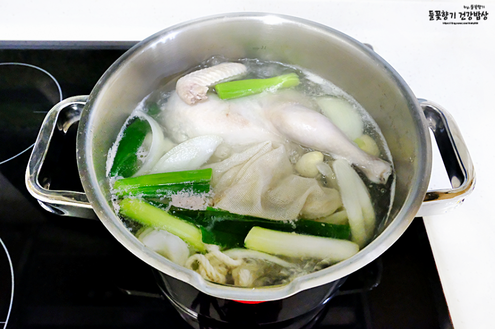 간단 닭백숙 끓이는법 레시피 찹쌀 냄비닭 백숙 끓이는법