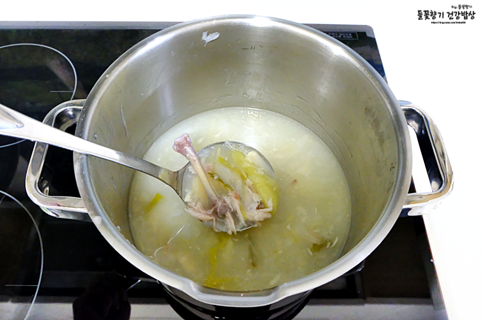 간단 닭백숙 끓이는법 레시피 찹쌀 냄비닭 백숙 끓이는법