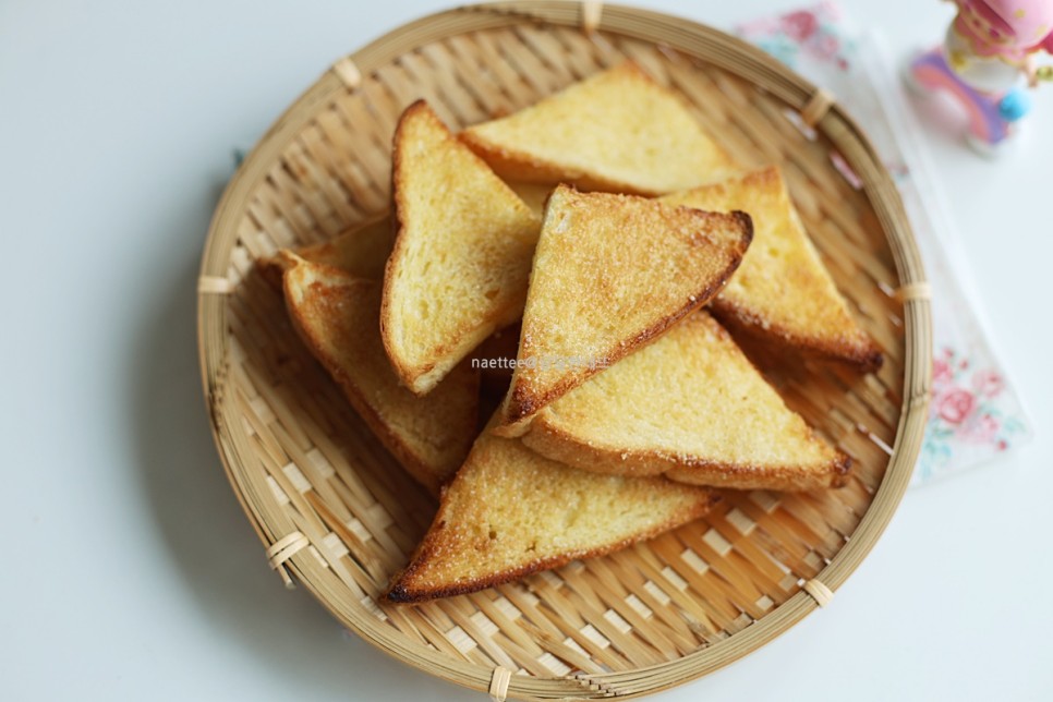 에어프라이어 식빵 러스크 만들기 식빵 굽기 요리