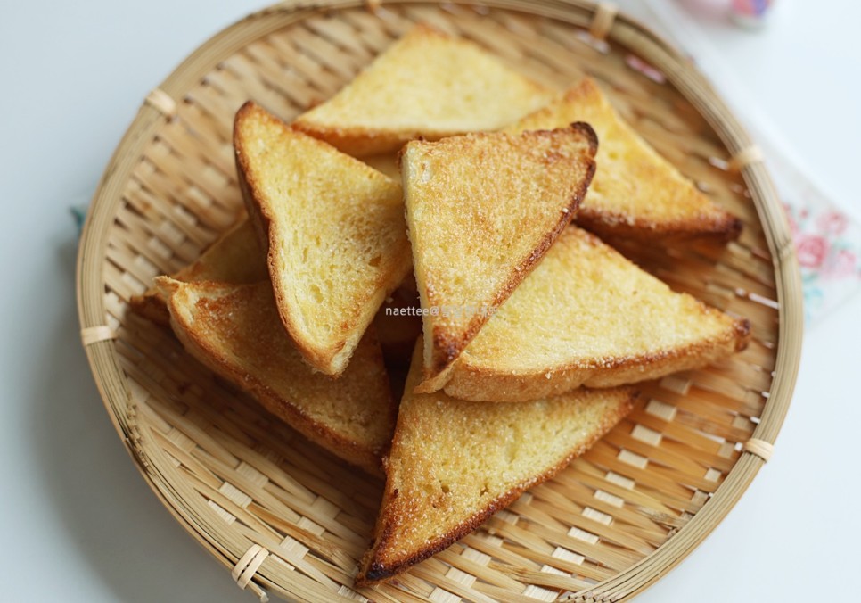 에어프라이어 식빵 러스크 만들기 식빵 굽기 요리