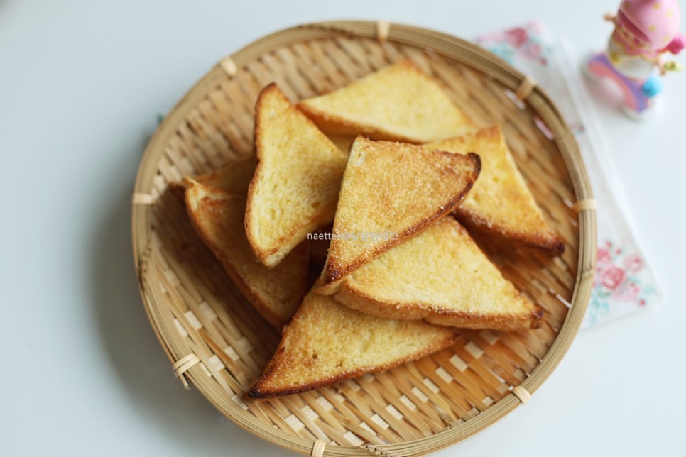 에어프라이어 식빵 러스크 만들기 식빵 굽기 요리