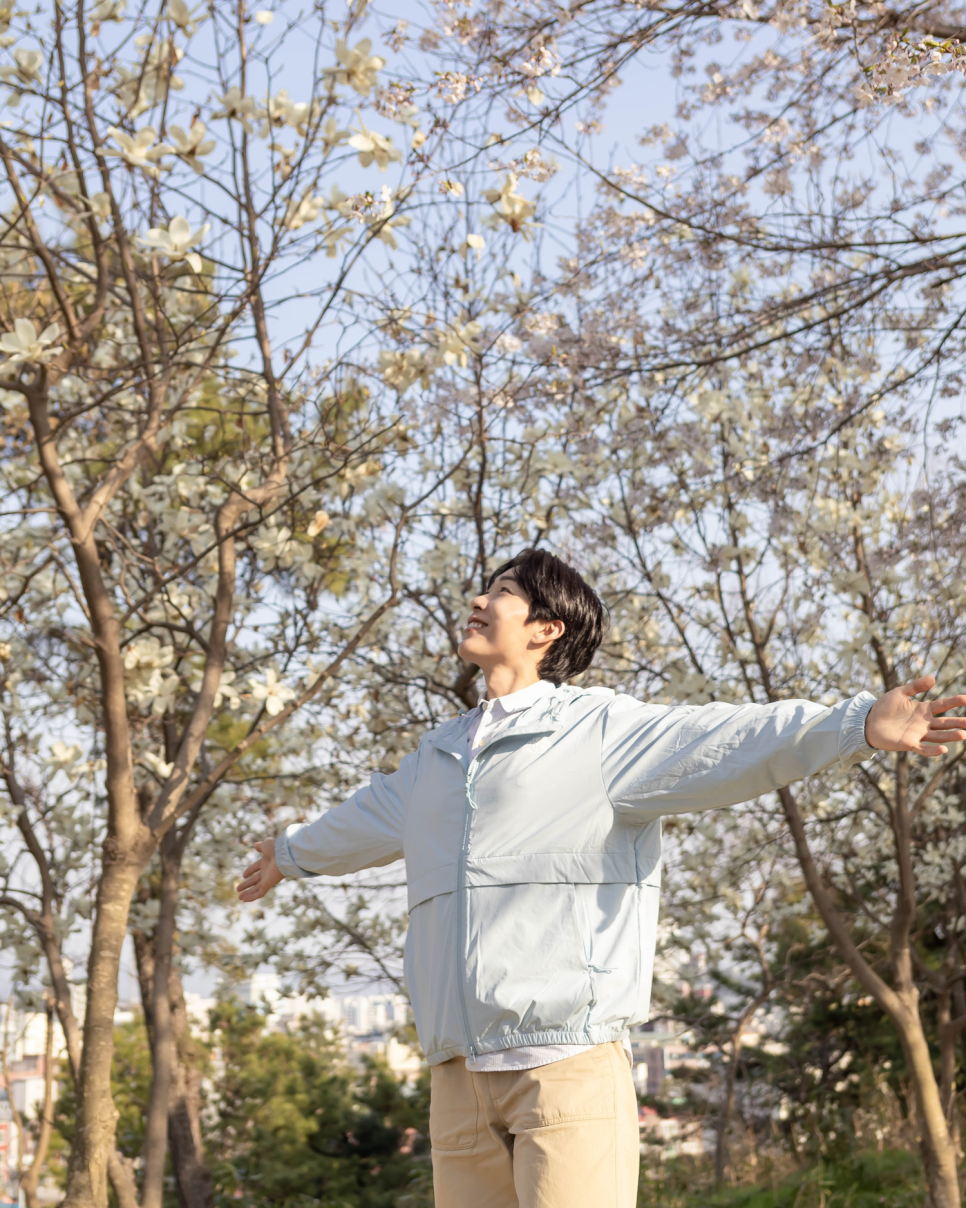 남자 바람막이  노스페이스 화이트라벨 봄자켓 냉감자켓 코디 추천