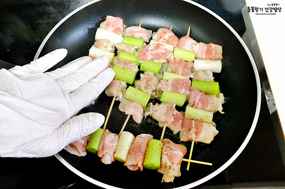 류수영 대패삼겹 꼬치구이 캠핑 요리 대패삼겹살 요리