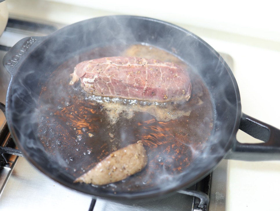 부채살 스테이크 솥밥 레시피 무쇠솥밥 하는법 소고기 구이 굽는법