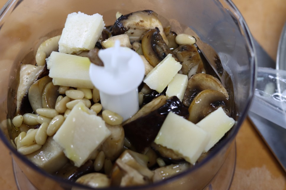 버섯 생크림 크림 파스타 만들기 버섯페스토 소스